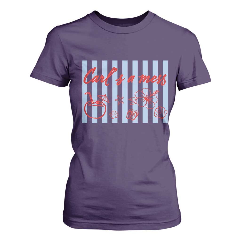 Carl's a Mess T Shirt For Women Viral Sarcastic Reality TV TS14 Purple Print Your Wear