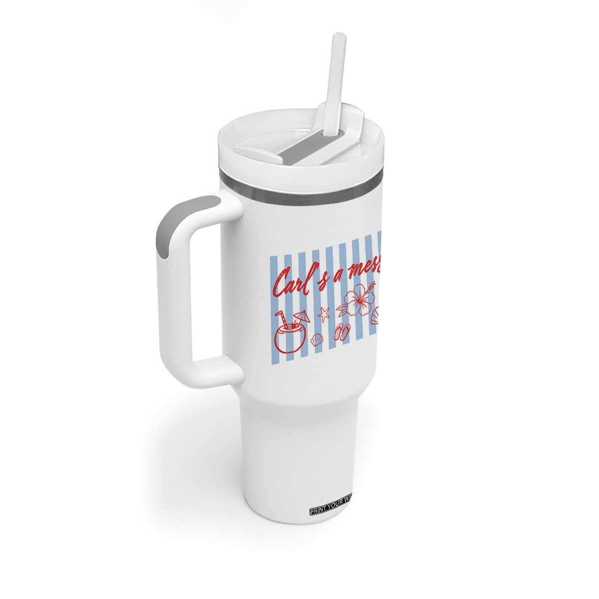 Carl's a Mess Tumbler With Handle Viral Sarcastic Reality TV TS14 Print Your Wear