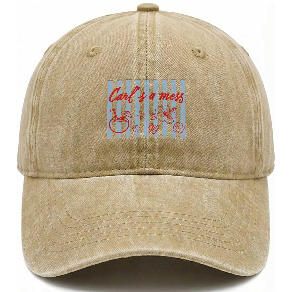 Carl's a Mess Washed Cotton Baseball Cap Viral Sarcastic Reality TV TS14 Print Your Wear