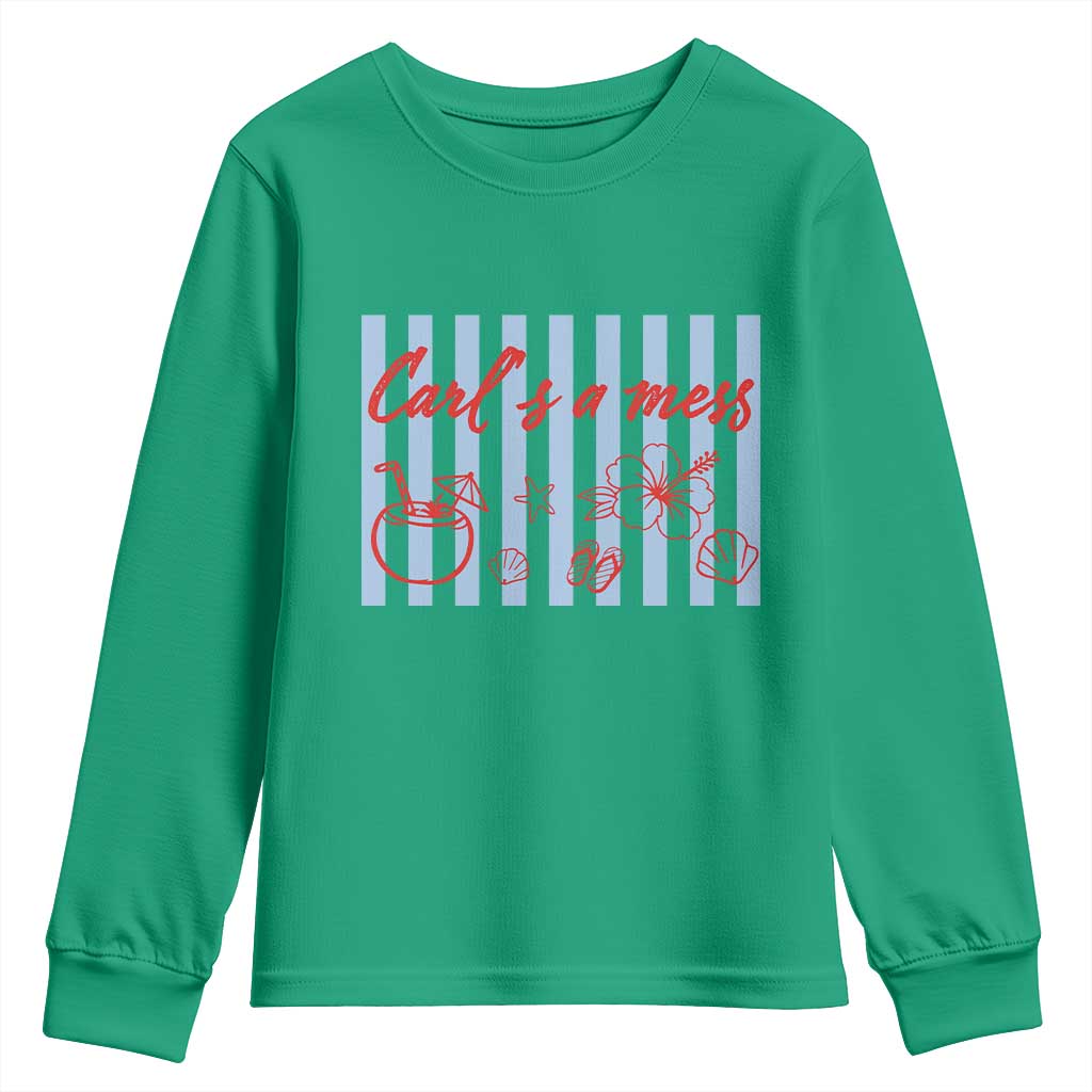 Carl's a Mess Youth Sweatshirt Viral Sarcastic Reality TV TS14 Irish Green Print Your Wear