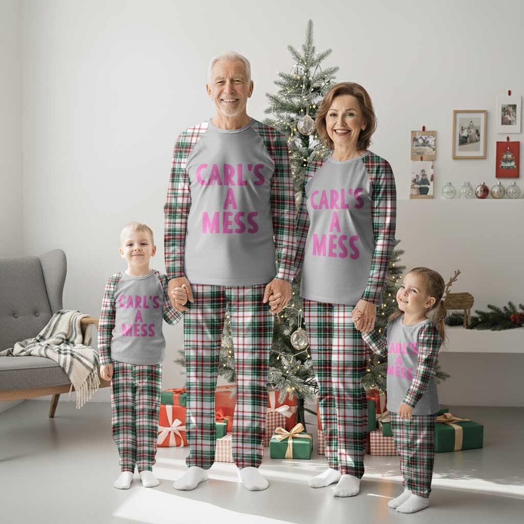 Carl's a Mess Plaid Pajama Set Viral Reality TV Quote Meme TS14 Christmas Plaid Print Your Wear
