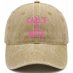 Carl's a Mess Washed Cotton Baseball Cap Viral Reality TV Quote Meme TS14 Print Your Wear