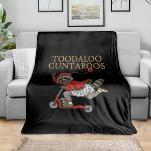 Toodaloo Cuntaroos Throw Blanket Funny Sarcastic Raccoon Inappropriate Meme TS14 Print Your Wear
