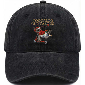 Toodaloo Cuntaroos Washed Cotton Baseball Cap Funny Sarcastic Raccoon Inappropriate Meme TS14 Print Your Wear