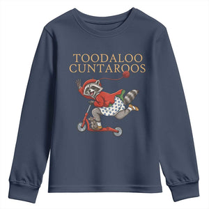 Toodaloo Cuntaroos Youth Sweatshirt Funny Sarcastic Raccoon Inappropriate Meme TS14 Navy Print Your Wear