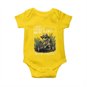 I Bury Things Maybe Plants Maybe People Baby Onesie Funny Sarcastic Frog Garden Lover TS14 Daisy Print Your Wear