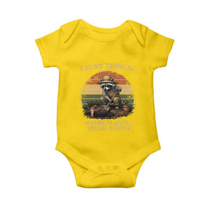 I Bury Things Maybe Plants Maybe People Baby Onesie Funny Gardening Raccoon Meme TS14 Daisy Print Your Wear