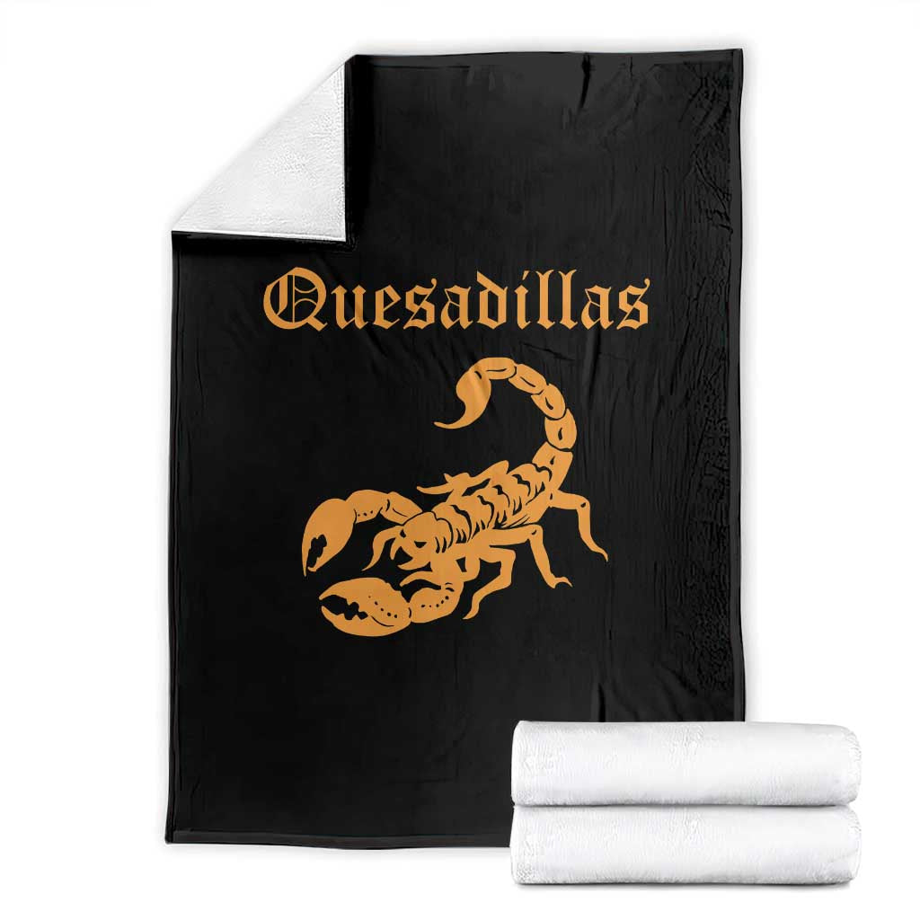 Quesadillas Scorpion Throw Blanket Burnt Orange Southwestern TS14 Black Print Your Wear