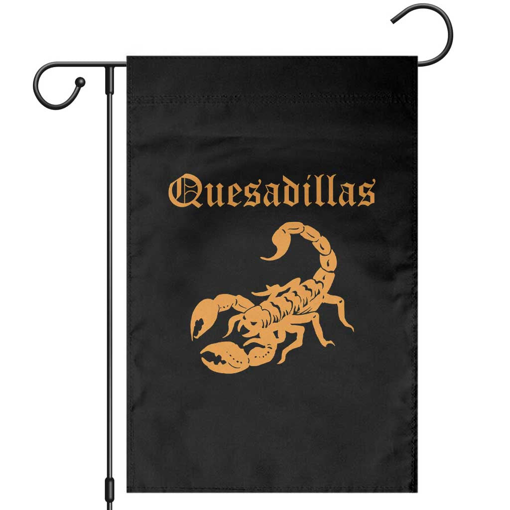 Quesadillas Scorpion Garden Flag Burnt Orange Southwestern TS14 Black Print Your Wear