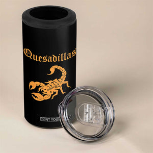 Quesadillas Scorpion 4 in 1 Can Cooler Tumbler Burnt Orange Southwestern TS14 Print Your Wear