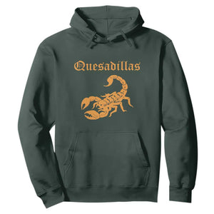Quesadillas Scorpion Hoodie Burnt Orange Southwestern TS14 Dark Forest Green Print Your Wear