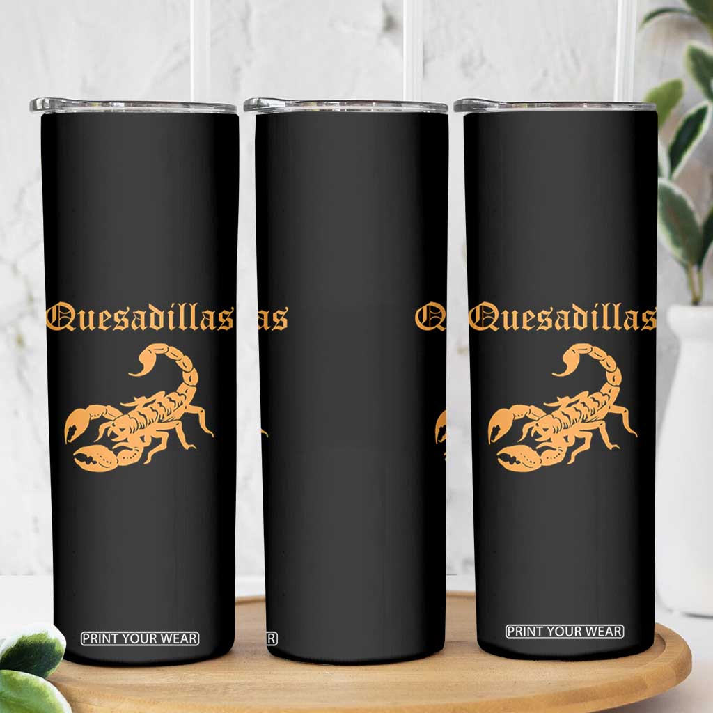 Quesadillas Scorpion Skinny Tumbler Burnt Orange Southwestern TS14 Print Your Wear