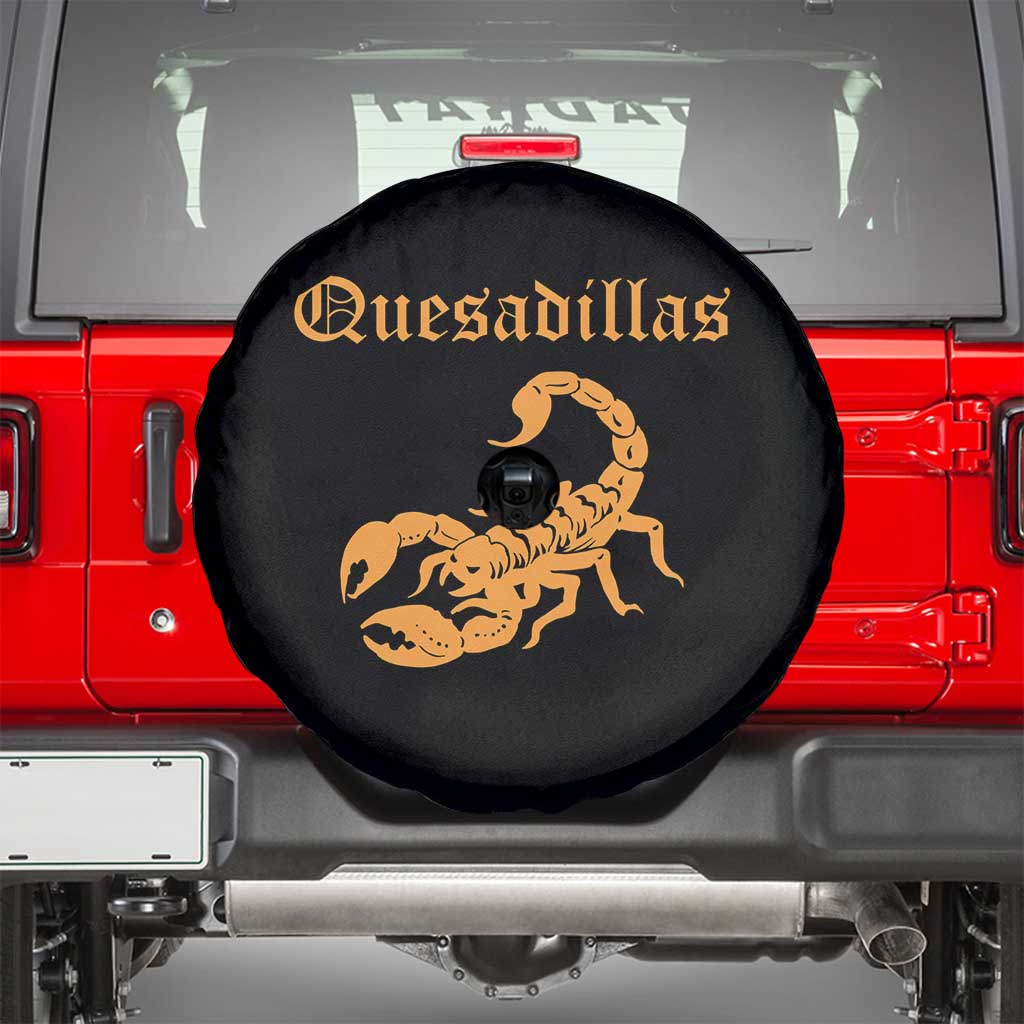Quesadillas Scorpion Spare Tire Cover Burnt Orange Southwestern TS14 Black Print Your Wear