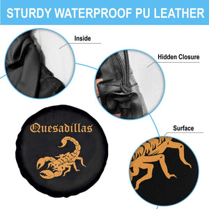 Quesadillas Scorpion Spare Tire Cover Burnt Orange Southwestern TS14 Print Your Wear