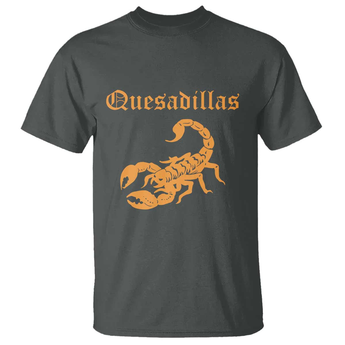 Quesadillas Scorpion T Shirt Burnt Orange Southwestern TS14 Dark Heather Print Your Wear