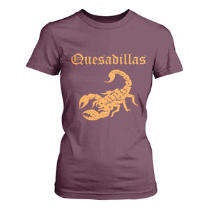 Quesadillas Scorpion T Shirt For Women Burnt Orange Southwestern TS14 Maroon Print Your Wear