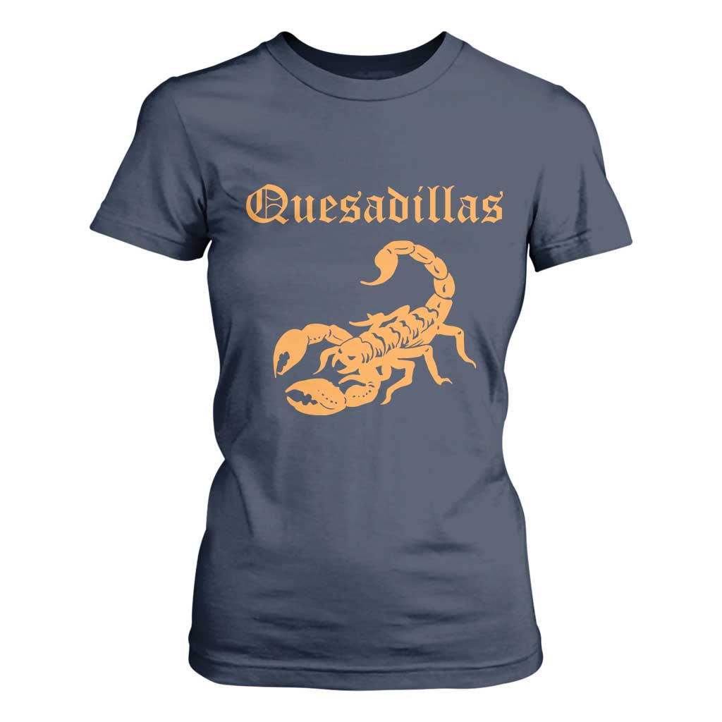 Quesadillas Scorpion T Shirt For Women Burnt Orange Southwestern TS14 Navy Print Your Wear