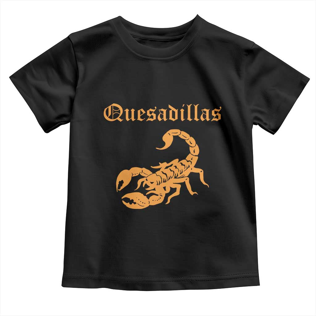 Quesadillas Scorpion Toddler T Shirt Burnt Orange Southwestern TS14 Black Print Your Wear