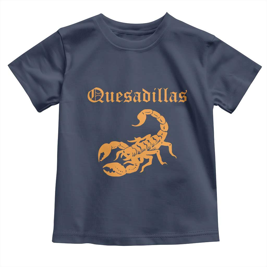 Quesadillas Scorpion Toddler T Shirt Burnt Orange Southwestern TS14 Navy Print Your Wear