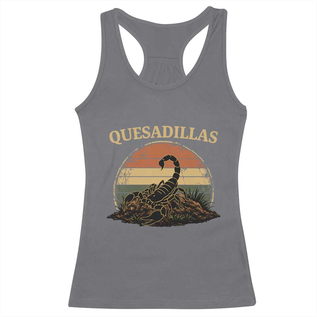 Quesadillas Scorpion Racerback Tank Top Southwestern Desert Food TS14 Charcoal Print Your Wear