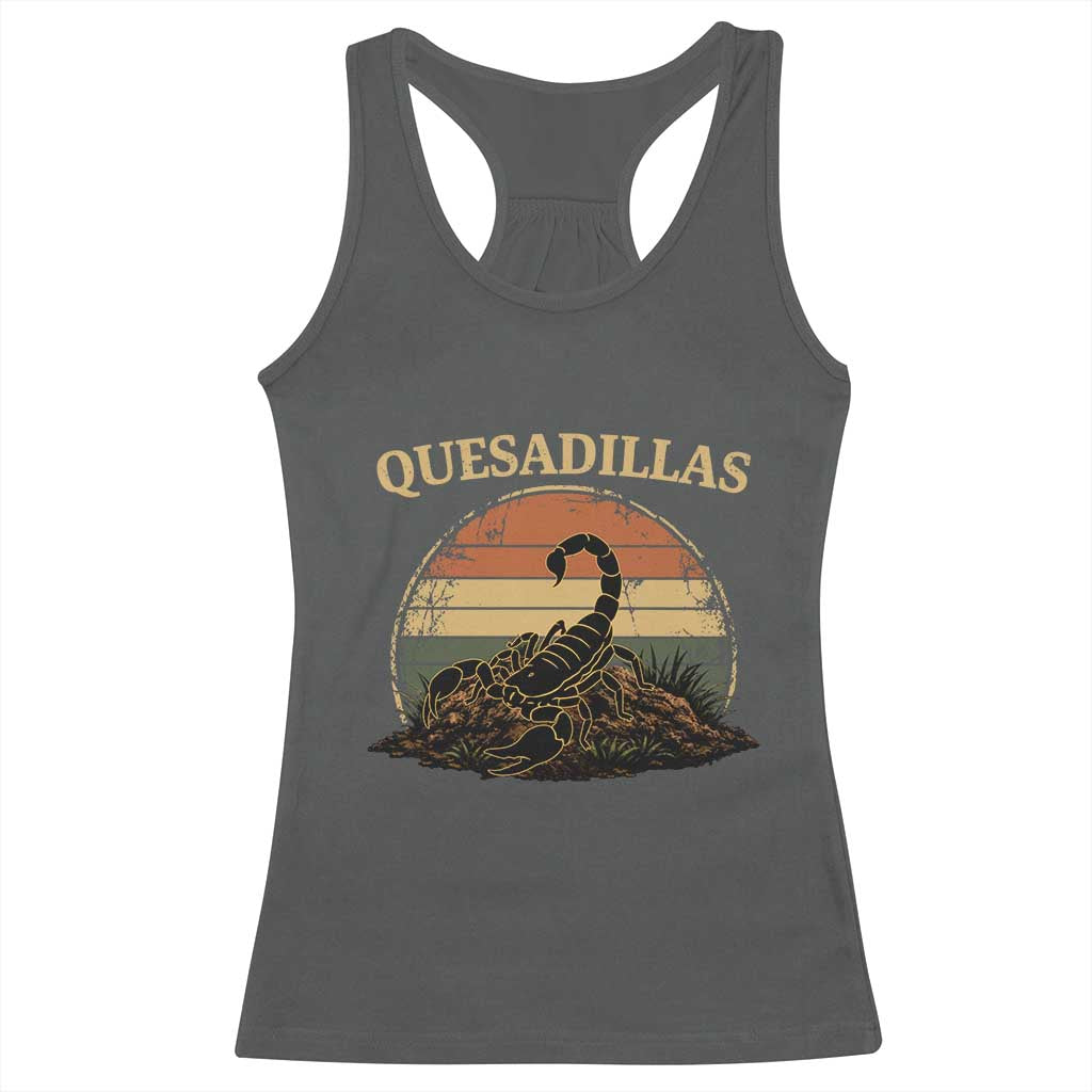 Quesadillas Scorpion Racerback Tank Top Southwestern Desert Food TS14 Dark Heather Print Your Wear