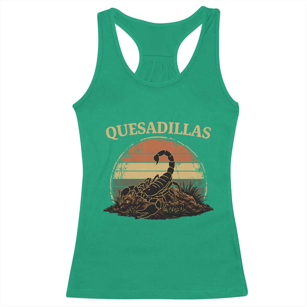Quesadillas Scorpion Racerback Tank Top Southwestern Desert Food TS14 Irish Green Print Your Wear