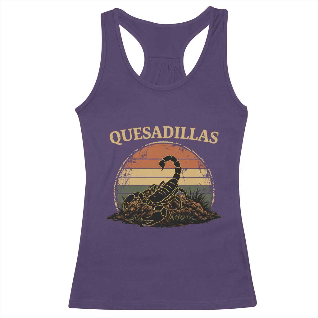 Quesadillas Scorpion Racerback Tank Top Southwestern Desert Food TS14 Purple Print Your Wear
