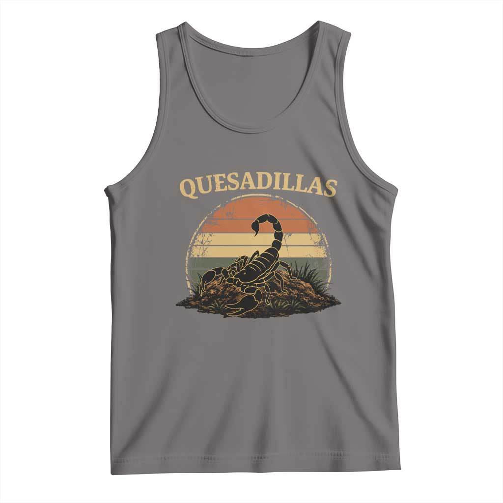 Quesadillas Scorpion Tank Top Southwestern Desert Food TS14 Deep Heather Print Your Wear