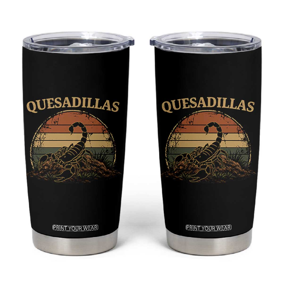 Quesadillas Scorpion Tumbler Cup Southwestern Desert Food TS14 Black Print Your Wear