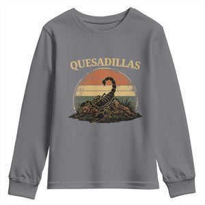 Quesadillas Scorpion Youth Sweatshirt Southwestern Desert Food TS14 Charcoal Print Your Wear