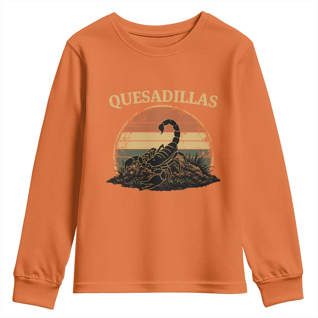 Quesadillas Scorpion Youth Sweatshirt Southwestern Desert Food TS14 Orange Print Your Wear