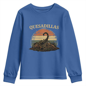 Quesadillas Scorpion Youth Sweatshirt Southwestern Desert Food TS14 Royal Blue Print Your Wear
