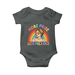 More Pride Less Prejudice Baby Onesie Pride Month LGBTQ Gay Lesbian