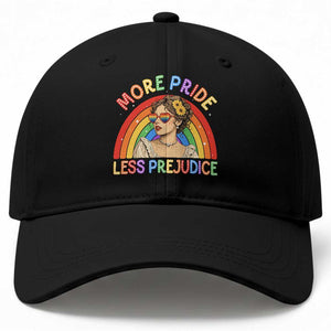 More Pride Less Prejudice Baseball Cap Pride Month LGBTQ Gay Lesbian TS14 Print Your Wear