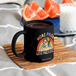 More Pride Less Prejudice Coffee Mug Pride Month LGBTQ Gay Lesbian