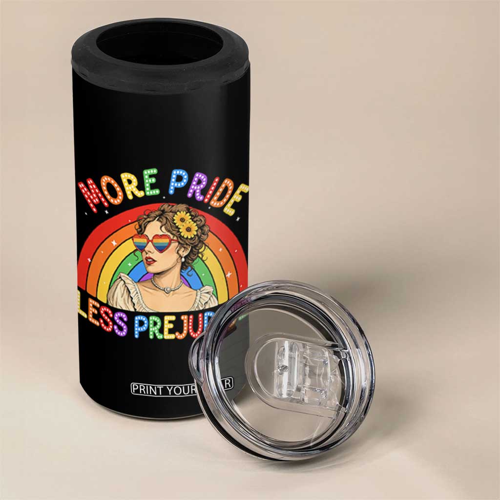More Pride Less Prejudice 4 in 1 Can Cooler Tumbler Pride Month LGBTQ Gay Lesbian