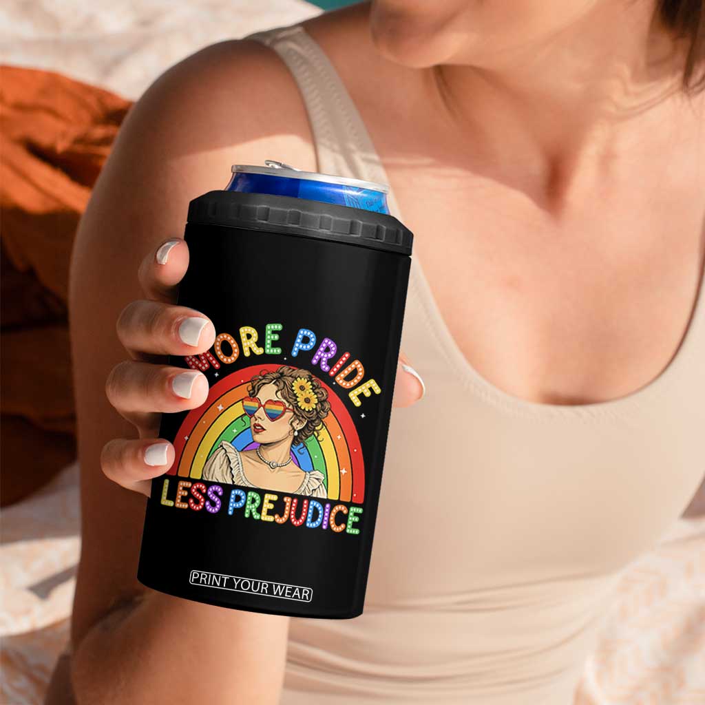 More Pride Less Prejudice 4 in 1 Can Cooler Tumbler Pride Month LGBTQ Gay Lesbian