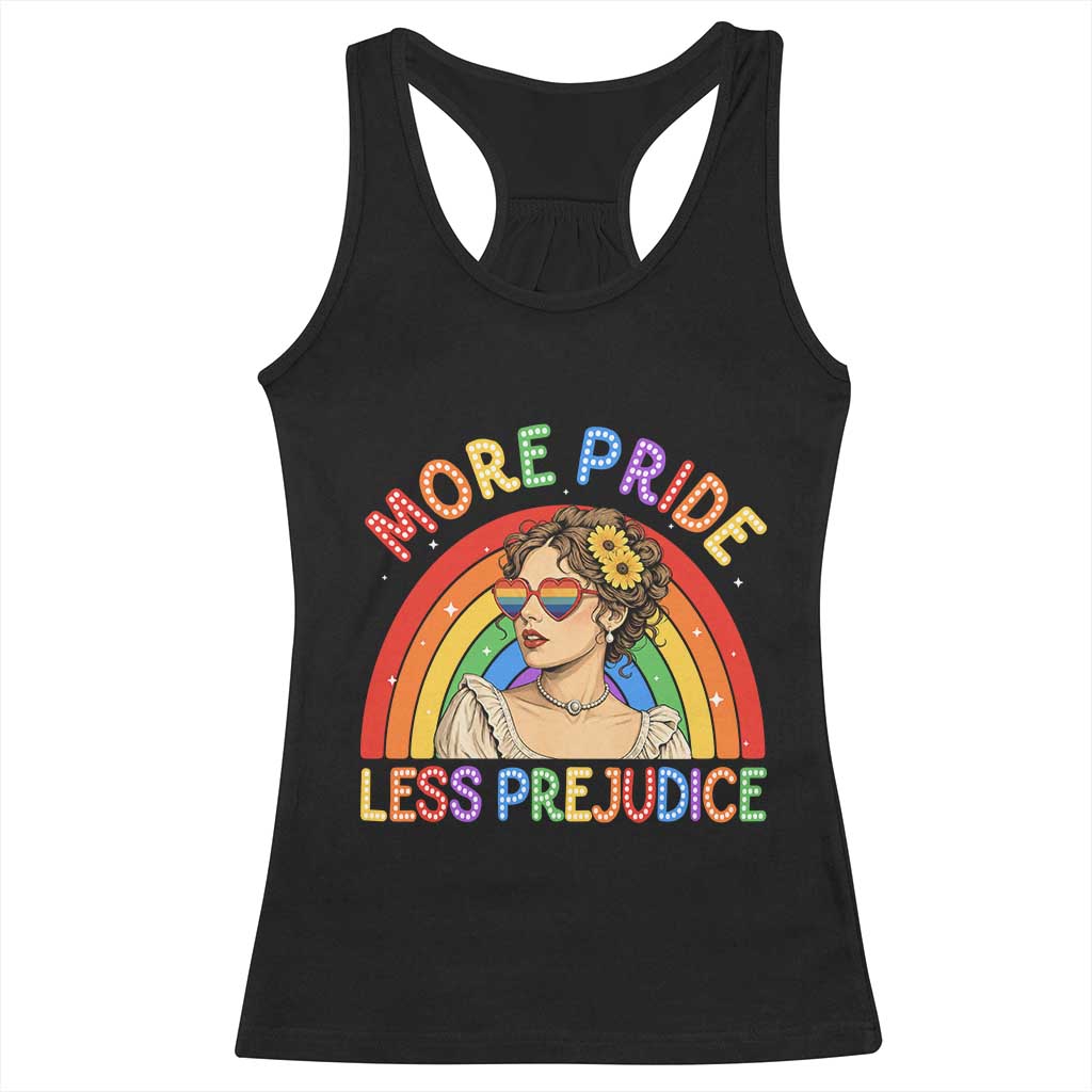 More Pride Less Prejudice Racerback Tank Top Pride Month LGBTQ Gay Lesbian