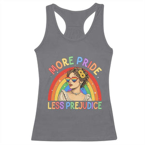 More Pride Less Prejudice Racerback Tank Top Pride Month LGBTQ Gay Lesbian