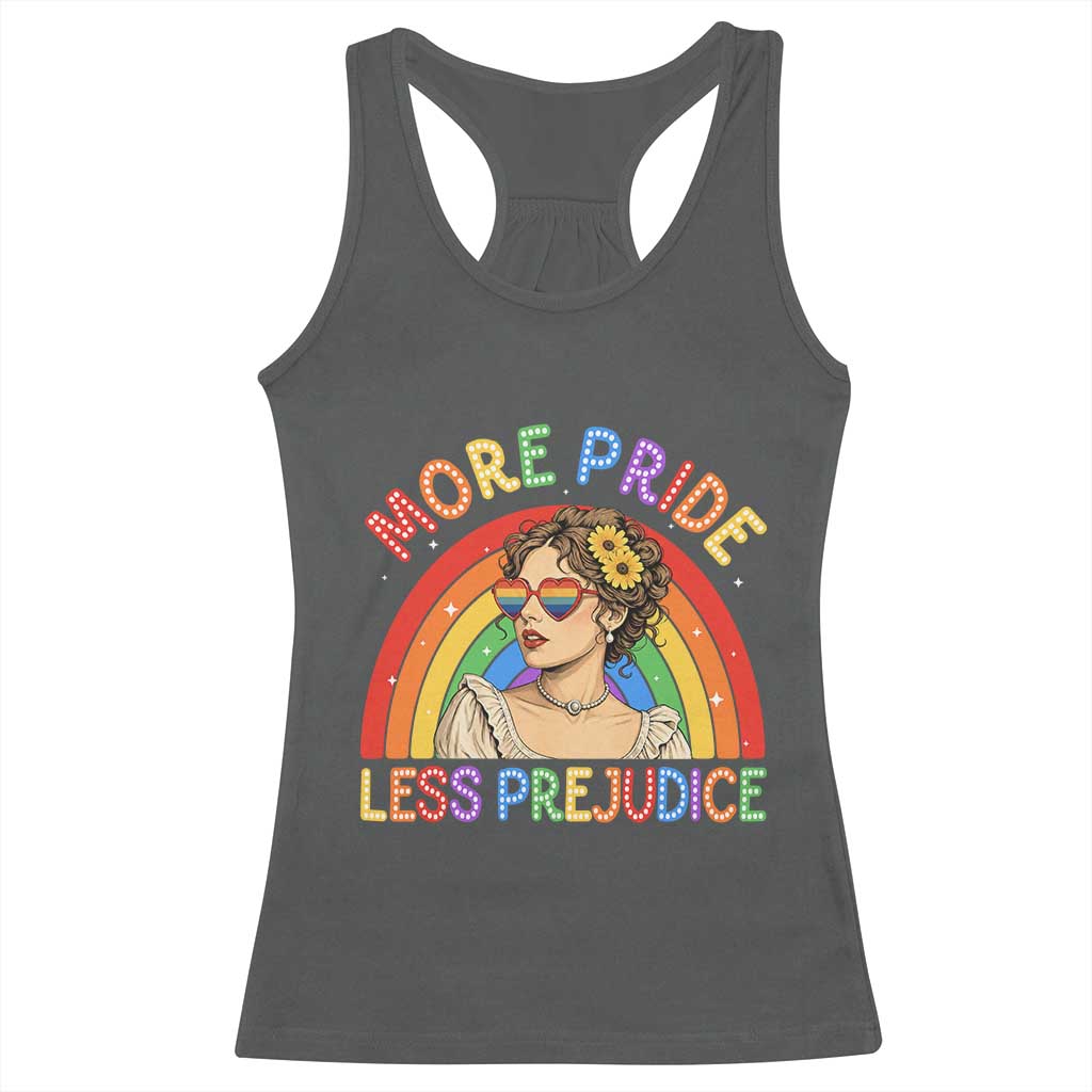 More Pride Less Prejudice Racerback Tank Top Pride Month LGBTQ Gay Lesbian