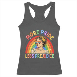 More Pride Less Prejudice Racerback Tank Top Pride Month LGBTQ Gay Lesbian
