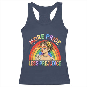 More Pride Less Prejudice Racerback Tank Top Pride Month LGBTQ Gay Lesbian