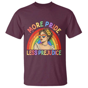 More Pride Less Prejudice T Shirt Pride Month LGBTQ Gay Lesbian