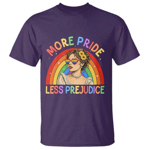 More Pride Less Prejudice T Shirt Pride Month LGBTQ Gay Lesbian