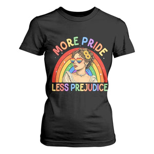 More Pride Less Prejudice T Shirt For Women Pride Month LGBTQ Gay Lesbian