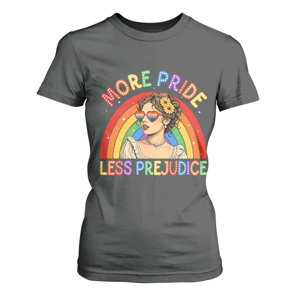 More Pride Less Prejudice T Shirt For Women Pride Month LGBTQ Gay Lesbian