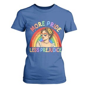 More Pride Less Prejudice T Shirt For Women Pride Month LGBTQ Gay Lesbian