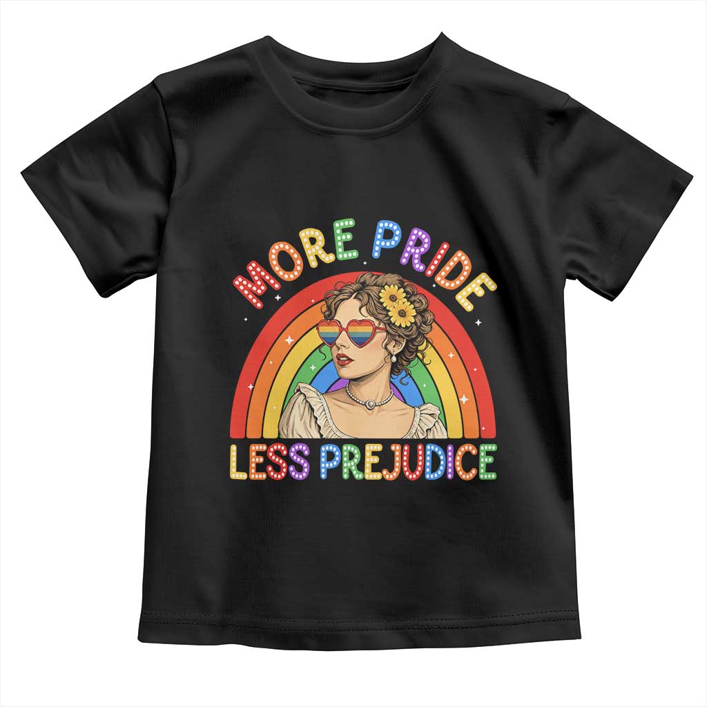 More Pride Less Prejudice Toddler T Shirt Pride Month LGBTQ Gay Lesbian TS14 Black Print Your Wear