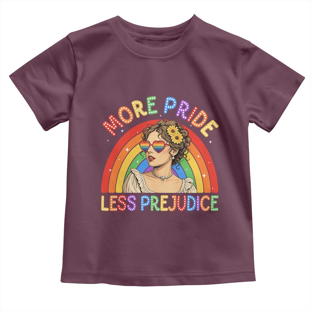 More Pride Less Prejudice Toddler T Shirt Pride Month LGBTQ Gay Lesbian