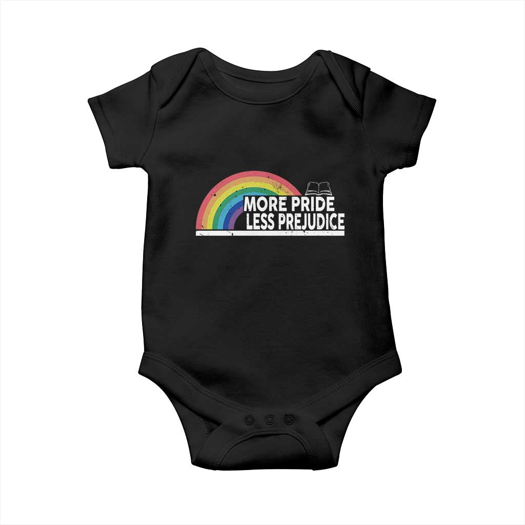 More Pride Less Prejudice Baby Onesie Pride Month LGBTQ